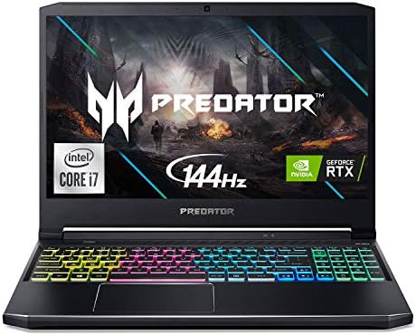 Acer Predator Helios 300 Gaming Laptop, Intel i7-10750H, NVIDIA GeForce RTX 3060 Laptop GPU, 15.6″ Full HD 144Hz 3ms IPS Display, 16GB DDR4, 512GB NVMe SSD, WiFi 6, RGB Keyboard, PH315-53-71HN