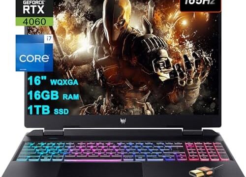 acer Predator Helios Neo 16 Gaming Laptop 16″ WQXGA IPS 165Hz Intel 16-Core i7-13700HX 16GB RAM 1TB SSD GeForce RTX 4060 8GB Graphic RGB Backlit Thunderbolt4 Killer AX1650 Win11 Black + HDMI Cable