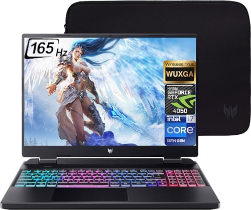 acer 2023 Newest Predator Helios Neo Gaming Laptop, 16″ WUXGA 165Hz Display, Intel Core i7-13700HX (16 cores), GeForce RTX 4050, 16GB DDR5, 1TB SSD, Backlit RGB Keyboard, Wi-Fi 6, Windows 11 Home