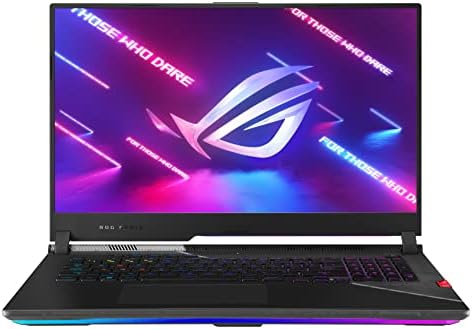 ASUS ROG Strix Scar 17 (2023) Gaming Laptop, 17.3” QHD 240Hz/3ms, 100% DCI-P3 Display, GeForce RTX 4080, AMD Ryzen 9 7945HX, 32GB DDR5, 1TB PCIe SSD, Wi-Fi 6E, Windows 11 Pro, G733PZ-XS96,Off Black